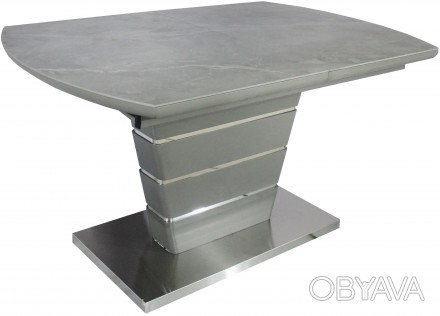 
Стол обеденный раскладной керамика с МДФ светло-серый DAOSUN DT 8103 new привле. . фото 1
