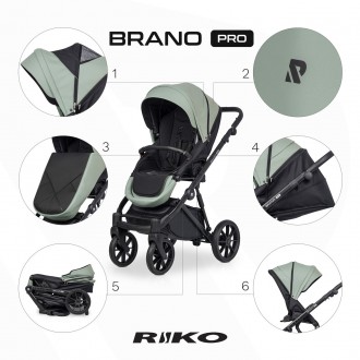 Коляска Riko Brano PRO
Детская коляска Riko Brano PRO - это новинка коллекции 20. . фото 6