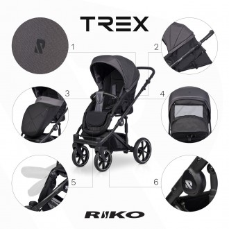 Коляска Riko Trex
Детская коляска Riko Trex - это новинка коллекции 2023. При ра. . фото 6
