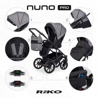 RIKO Nuno Pro
 
Прогулочная коляска Nuno Pro - первая коляска от Riko, и, как и . . фото 5
