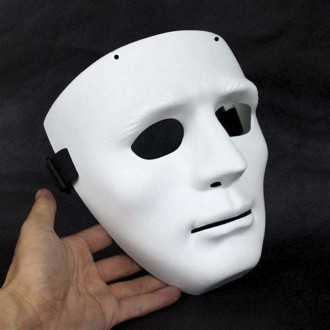 Маска Гражданин Мужчина (белая) - классическая маска венецианского карнавала. Не. . фото 3