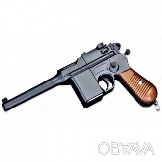 G12 Пистолет страйкбольный Маузер С 96 металл черный Модель пистолета G.12 Mause. . фото 1