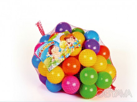 Кульки для сухого басейну 13026 в сітці - яскравий і барвистий набір, призначени. . фото 1