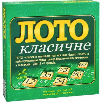 Настільна гра Arial Лото класичне 910046, яка не потребує представлення, не зали. . фото 2