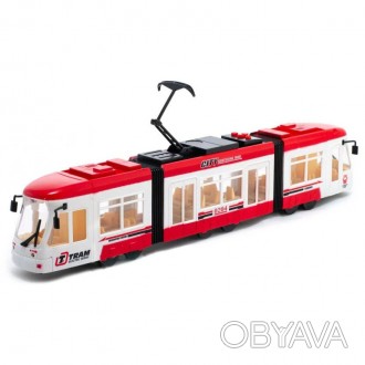Трамвай має високу деталізацію і стильний сучасний дизайн.
Іграшка в своєму скла. . фото 1