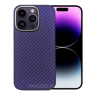 Карбоновий чохол для Apple iPhone 14 Pro Max Karbon case (Purple). Київ. фото 1 Карбоновий чохол для Apple iPhone 14 Pro Max Karbon case (Purple). Київ. фото 1