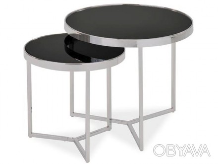 
Журнальний стіл Delia II Чорний / Хром : стильна і сучасна модель від меблевої . . фото 1