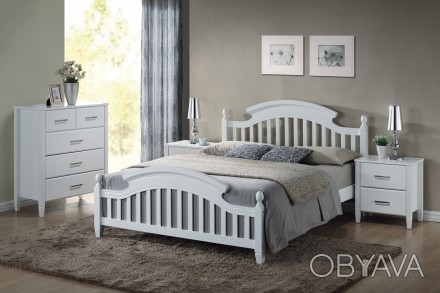 
Двоспальне ліжко Lizbona 160X200 Білий : стильна і сучасна модель від меблевої . . фото 1