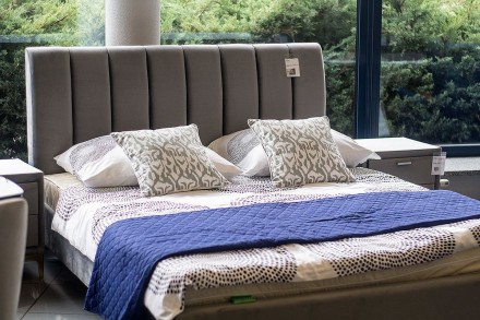 
Двоспальне ліжко Mirage Velvet 160X200 Сірий : стильна і сучасна модель від меб. . фото 3