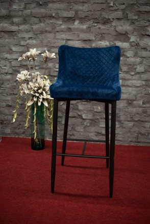 
Стілець Colin B Velvet H-1 Синій / Чорний : стильна і сучасна модель від меблев. . фото 4