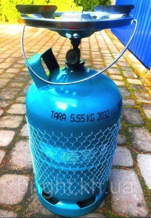 Польский оригинальный газовый баллон со стандартной резьбой вентиля и аварийным . . фото 2