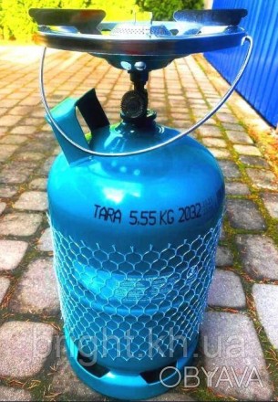 Польский оригинальный газовый баллон со стандартной резьбой вентиля и аварийным . . фото 1