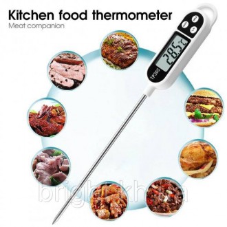 Термометр цифровий кухонний щуп TP300 для гарячих і холодних страв до 300 °C.
Те. . фото 3