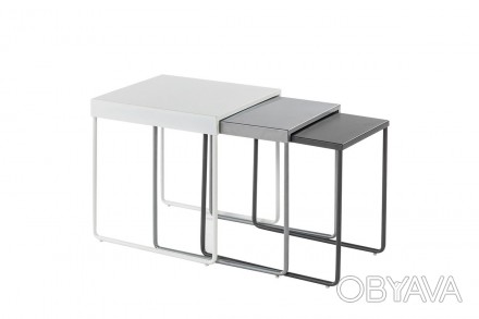 
Журнальний столик VICKY білий / сірий (к-кт) : стильна і сучасна модель від меб. . фото 1
