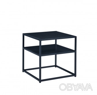 
Журнальний столик SYMPHONY B чорний / чорний 50x50 : стильна і сучасна модель в. . фото 1