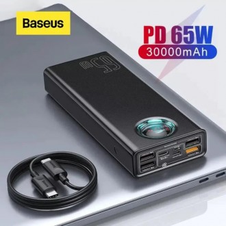 Baseus Amblight 30000mAh 65W – это мощная батарея с огромной емкостью 30000 мАч,. . фото 3