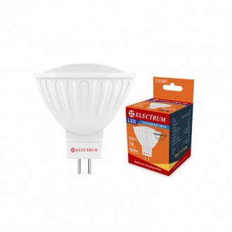Світлодіодна лампа MR-16 Electrum 7W GU5.3 4000K A-LR-0629. Харків. фото 1 Світлодіодна лампа MR-16 Electrum 7W GU5.3 4000K A-LR-0629. Харків. фото 1