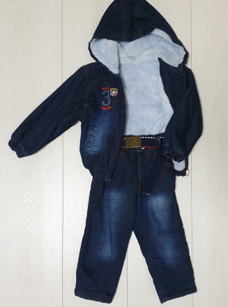 Стильный комплект одежды для мальчика. Утепленный, костюм с мелким начесиком, по. . фото 3