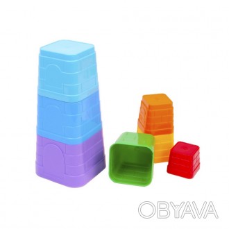 Игрушка «Пирамидка» - это классические пирамидки из 7-ми элементов, квадратной ф. . фото 1