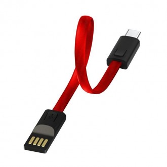 Кабель ColorWay USB-USB Type-C, 2.4А, 0.22м, Red 
 
Отправка данного товара прои. . фото 3