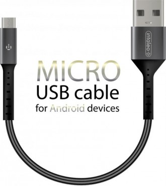 Кабель Intaleo CB0 USB-microUSB 0.2м Black/Grey 
 
Отправка данного товара произ. . фото 3