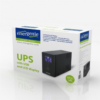 Джерело безперебійного живлення EnerGenie EG-UPS-033 1200VA LCD, USB, метал 
 
О. . фото 4