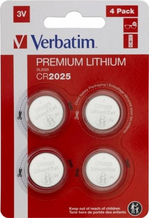 Батарейка Verbatim Premium CR2025 BL 4шт 
 
Отправка данного товара производитьс. . фото 2