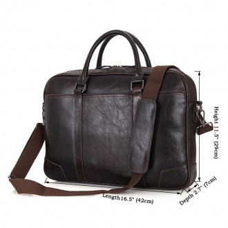 Практична чоловіча шкіряна сумка 7349Q - це відмінний варіант для офісу, для діл. . фото 6