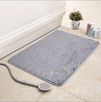  Стильний килимок для ванної виготовлений із якісного матеріалу з пористою струк. . фото 4