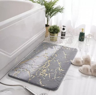  Стильний килимок для ванної виготовлений із якісного матеріалу з пористою струк. . фото 2
