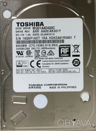 Накопичувач HDD 2.5" SATA 200GB Toshiba 8MB 4200rpm 
 
Отправка данного товара п. . фото 1
