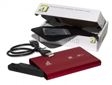 Зовнішня кишеня 1StCharger SATA HDD/SSD 2.5", USB 2.0, Red 
 
Отправка данного т. . фото 2