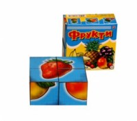 Кубики пласт. 4 шт. "Фрукти" ТехноК /34/. Харків. фото 1 Кубики пласт. 4 шт. "Фрукти" ТехноК /34/. Харків. фото 1