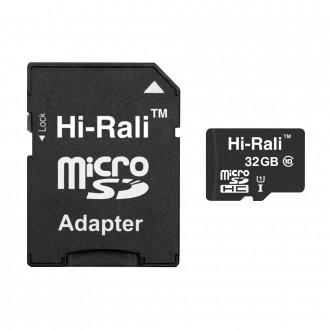 Карта пам`ятi MicroSDHC 32GB UHS-I Class 10 Hi-Rali + SD-adapter 
 
Отправка дан. . фото 2