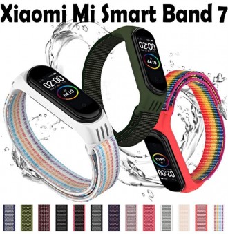 Ремінець BeCover Nylon Style для Xiaomi Mi Smart Band 7 Lime-Gray 
 
Отправка да. . фото 3