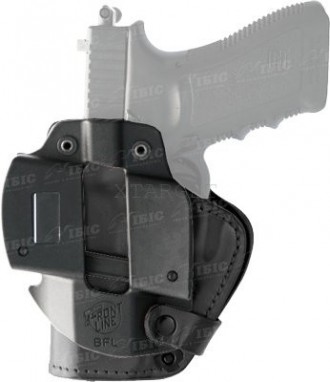 Кобура Front Line LKC для Glock 21/20. Материал - Kydex/кожа/замша. Цвет - черны. . фото 3