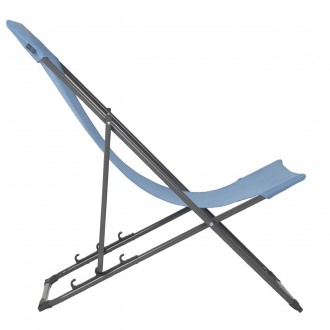 Отличное пляжное раскладное кресло Bo-Camp Flat имеет три уровня наклона спинки,. . фото 5