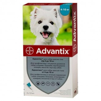 Цена за 1 пипетку
Адвантикс® — універсальне рішення для захисту собак від бліх, . . фото 2
