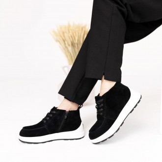 Універсальна модель черевиків Allshoes 584825 в чорному кольорі. Пара виготовлен. . фото 2