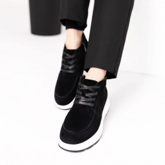 Універсальна модель черевиків Allshoes 584825 в чорному кольорі. Пара виготовлен. . фото 5