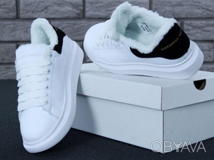 Жіночі кросівки ЗИМА Alexander McQueen oversized sneakers white winter. Зимові к. . фото 1