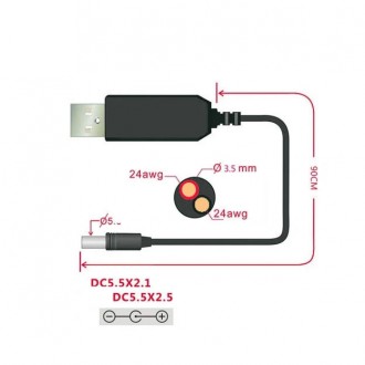 USB преобразователь напряжения Apeyron 5UP, вход 5В, выход 9В 750мА, для зарядки. . фото 4