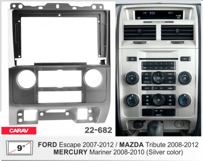 
	Переходная рамка Carav 22-682 для автомобилей:
	Ford
	Escape 2007-2012
	Mazda
. . фото 5
