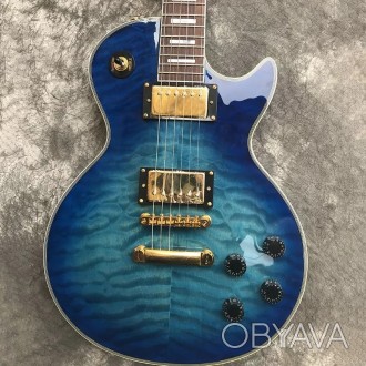 Электрогитара Gibson Les Paul Custom Ocean Blu. С логотипом Gibson. 
Красивая ка. . фото 1