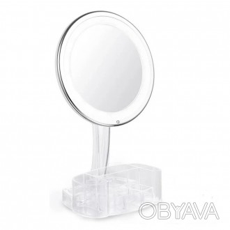 Дзеркало з LED підсвічуванням і органайзером XH-086 кругле
Дзеркало для макіяжу . . фото 1