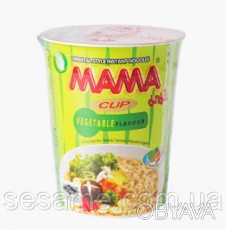 Лапша быстрого приготовления овощная, вегетарианская MAMA в стакане 70 г VEGETAB