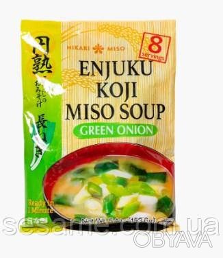 Суп Мисо быстрого приготовления с зеленым луком Enjuku Koji Miso Soup green onio. . фото 1