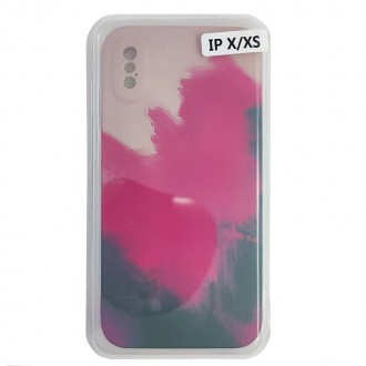 Чохол Silicone Water Print iPhone X/XS Mix Color Red. Бородянка. фото 1 Чохол Silicone Water Print iPhone X/XS Mix Color Red. Бородянка. фото 1