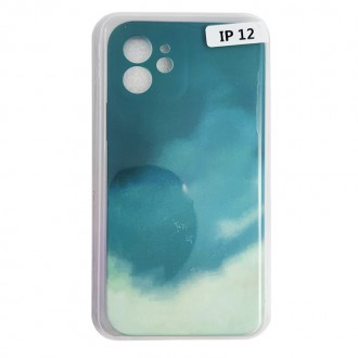 Чохол Silicone Water Print iPhone 12 Mix Color Green. Бородянка. фото 1 Чохол Silicone Water Print iPhone 12 Mix Color Green. Бородянка. фото 1
