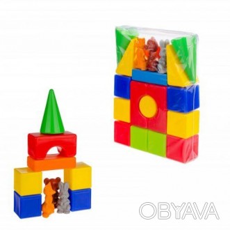 Набір фігурок із пластику. Розмір одного кубика — 7,5*7,5 см. У наборі 20 детале. . фото 1